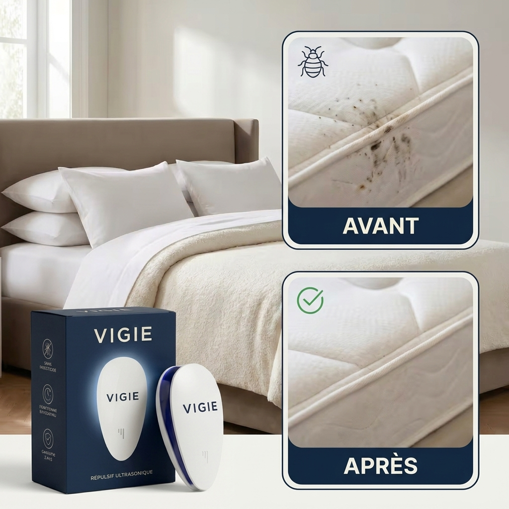 VIGIE™ Répulsif Ultrasonique — Chassez définitivement les punaises de lit et 14 autres nuisibles