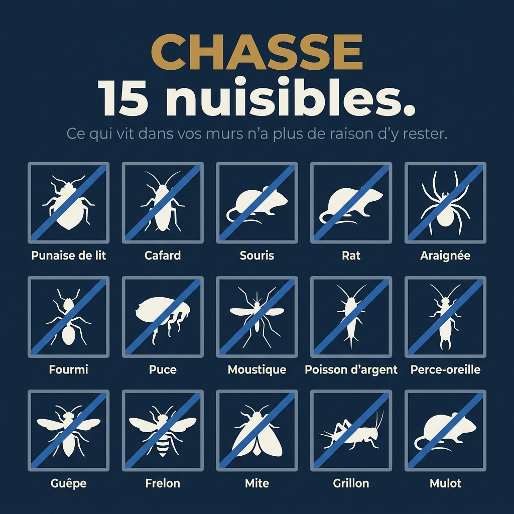 VIGIE™ Répulsif Ultrasonique — Chassez définitivement les punaises de lit et 14 autres nuisibles