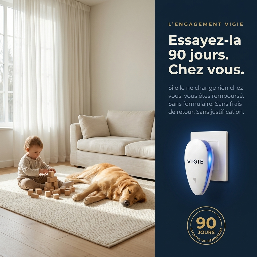 VIGIE™ Répulsif Ultrasonique — Chassez définitivement les punaises de lit et 14 autres nuisibles